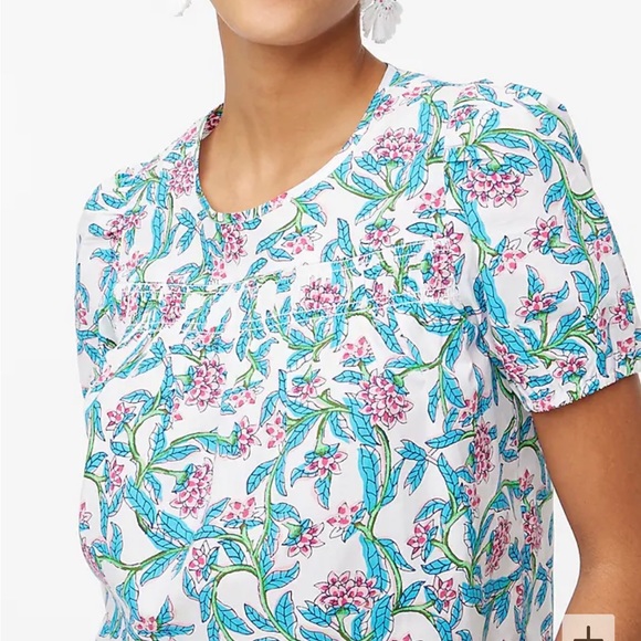 NWT J Crew Factory puffy sleeve floral shirt size S - Picture 2 of 4